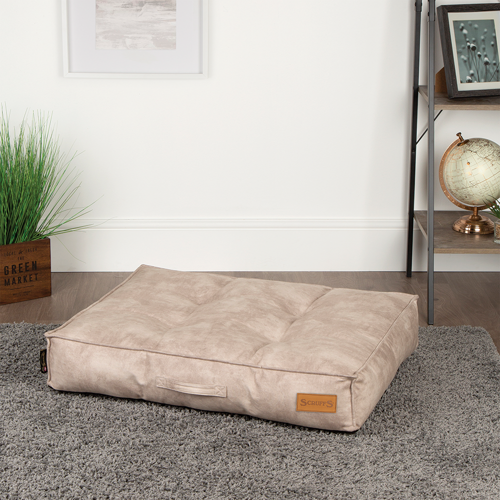 Kensington Dog Mattress (Cream, Grey, Navy or Chocolate) by Scruffs